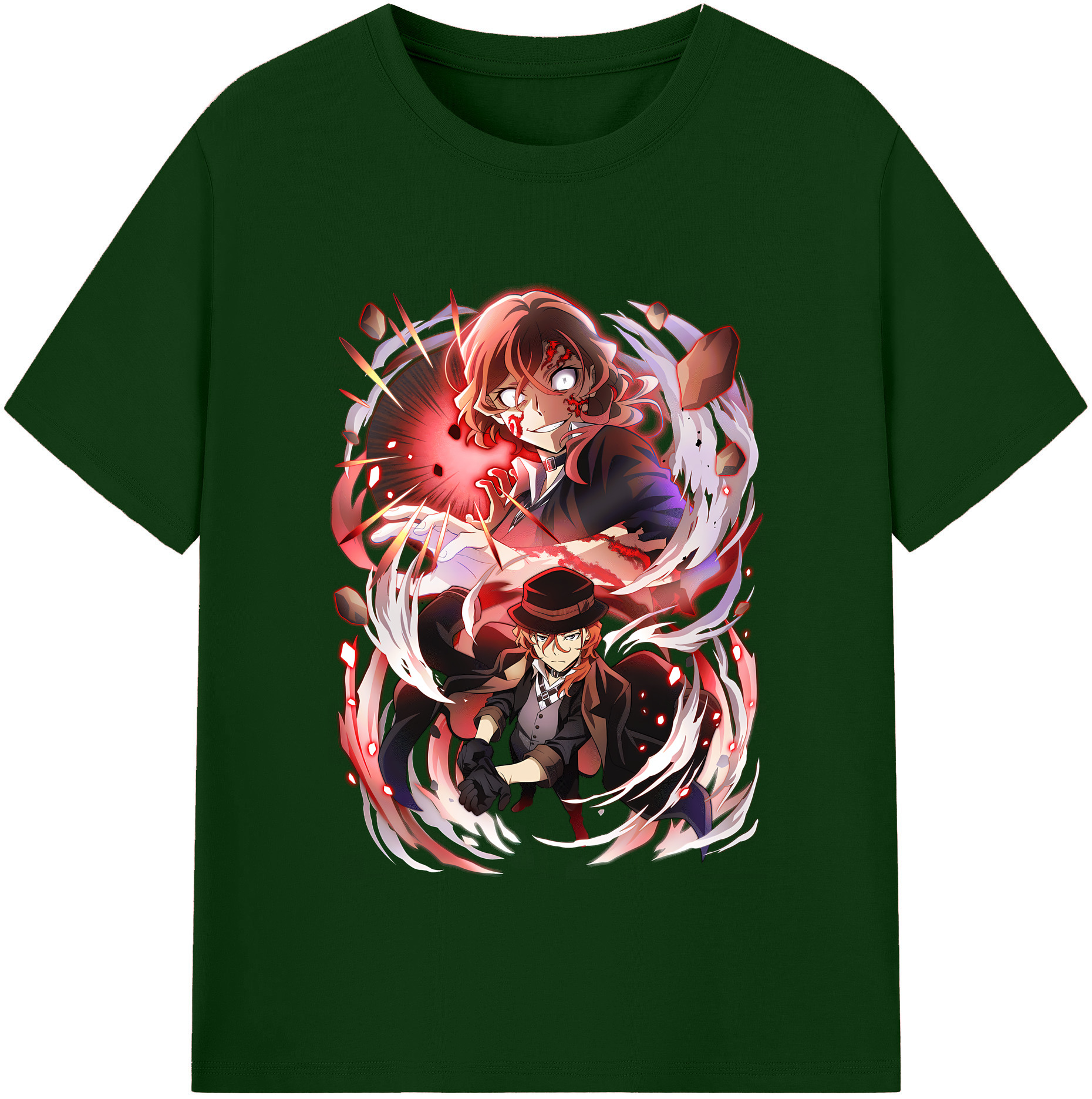 （画像用） 文豪ストレイドッグス Bungo Stray Dogs 綿100％半袖Tシャツ（フロントプリント）